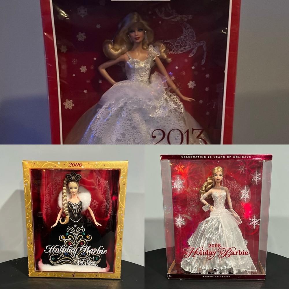 Barbie Collector dolls Holiday Bundle- 2006, 2008, 2013 new in box set